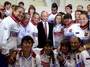 Встреча Президента Путина В.В. с победительницами VII летней спартакиады г. Казань 2013 года.